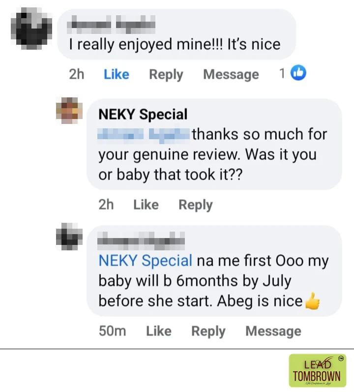 Comment from Amani