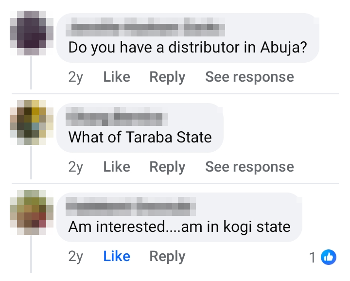Real comments from Abuja, Taraba and Kogi asking where to get Lead Tombrown