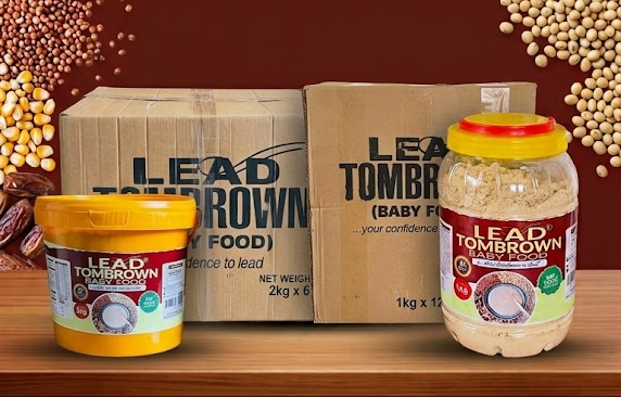 Lead Tombrown cartons, bucket and jar